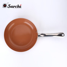 Sarchi Copper Pan Round Nonstick Fry Pan, 12", Copper